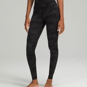 Lululemon high- rise align leggings size 2, 28” black camo